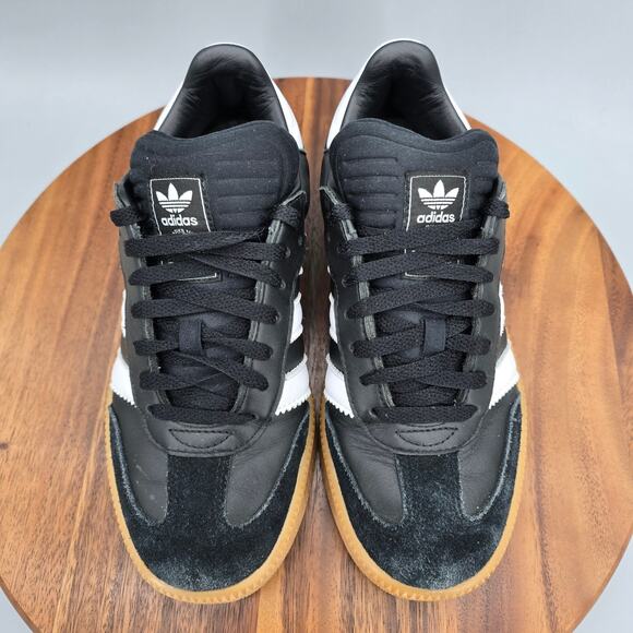 Adidas Samba XLG Shoes Men's 7 Black White Gum Leather Low Top Athletic Sneakers - Picture 6 of 8